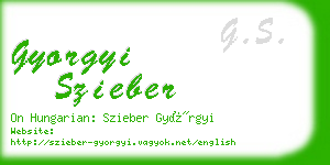 gyorgyi szieber business card